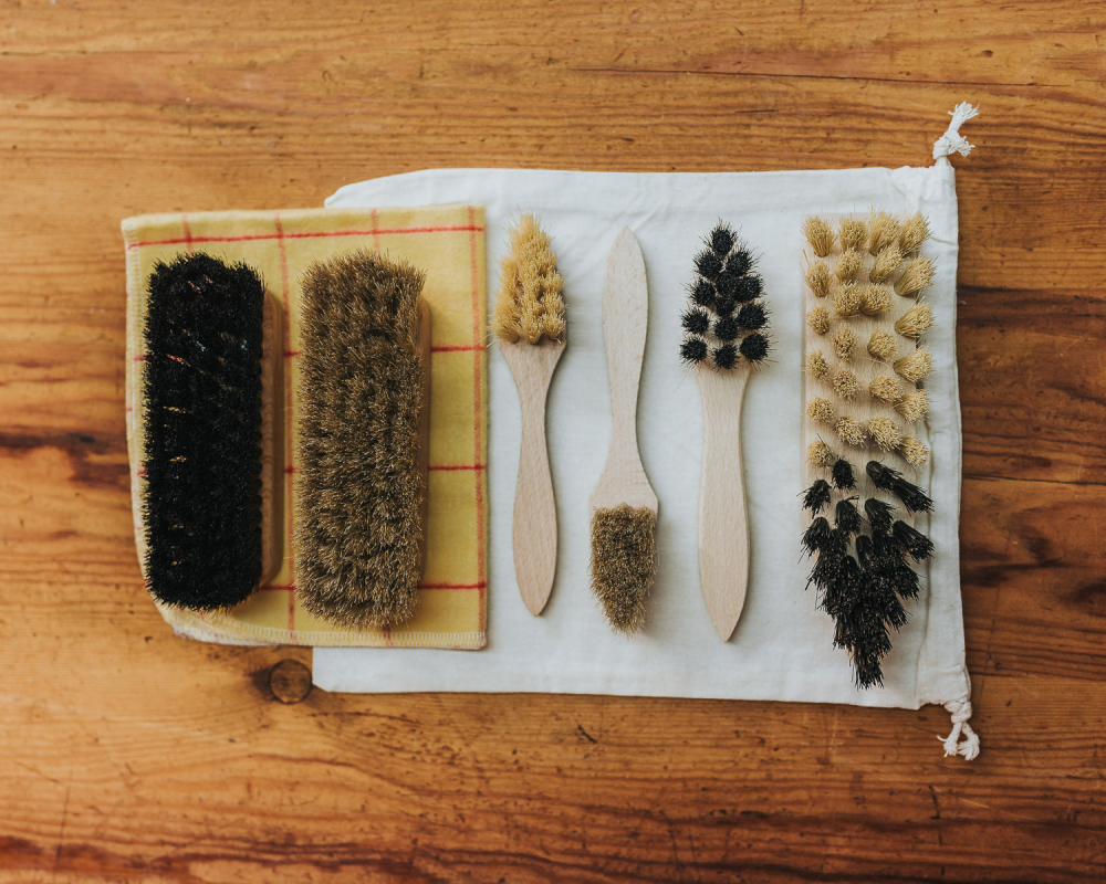 Schuhputz-Set komplett im Stoffbeutel